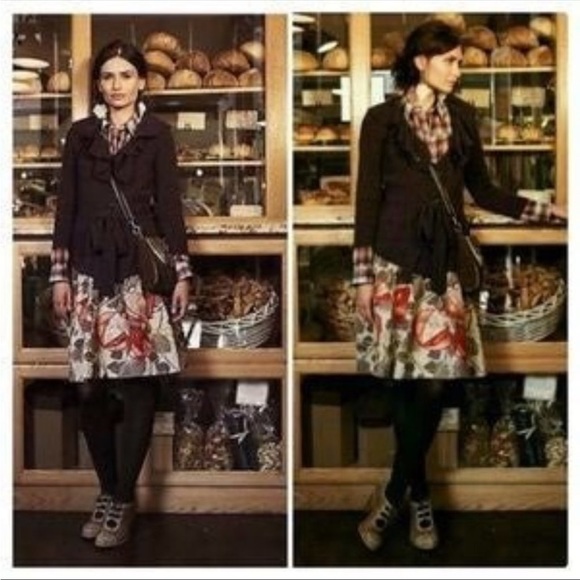 Vintage Anthropologie Floreat Glowing Poppy Skirt size 0 - Picture 5 of 6